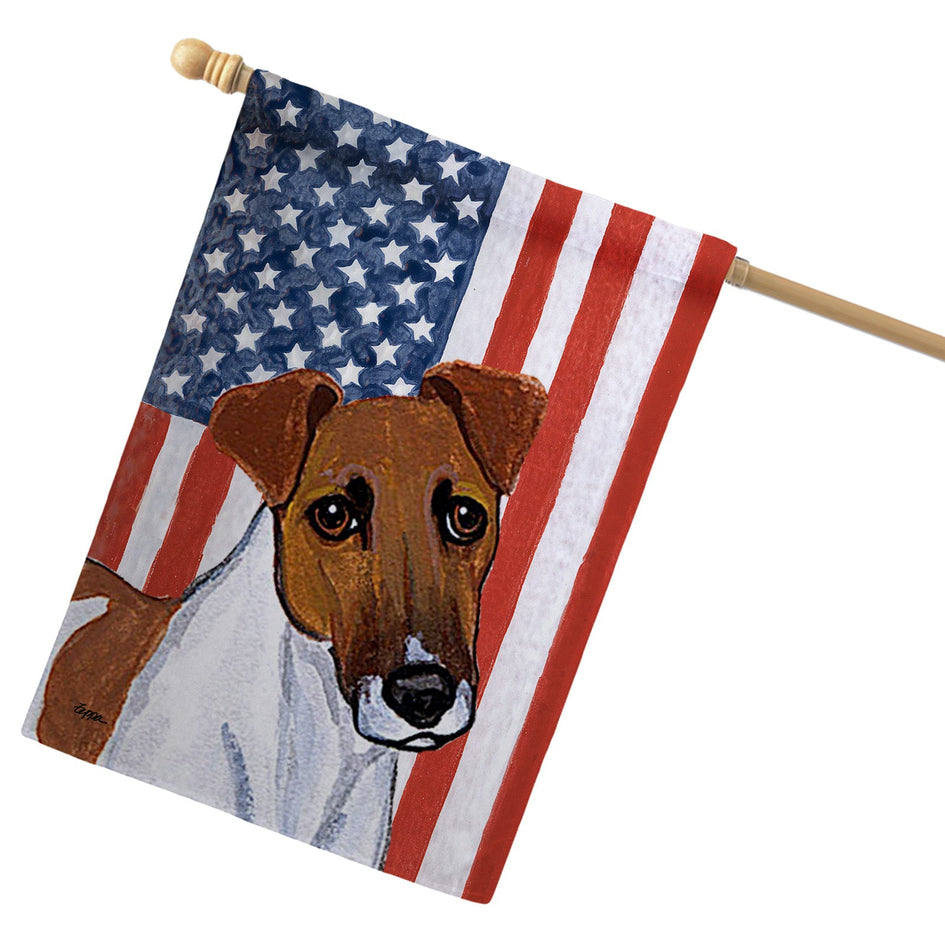 Smooth Fox Terrier Americana House Flag