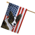 Cardigan Welsh Corgi  Americana House Flag