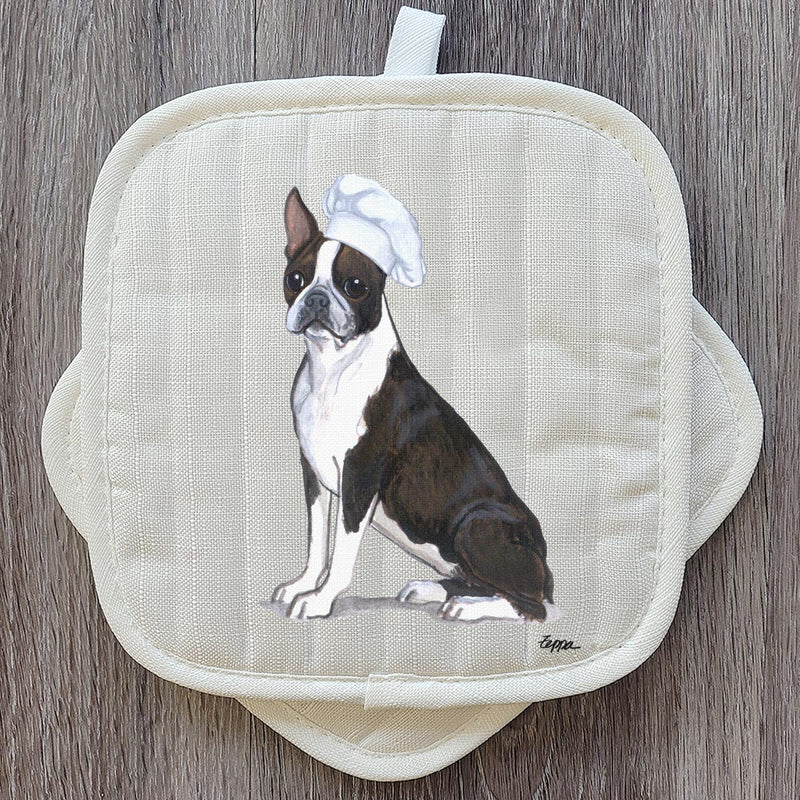 Boston Terrier  Pot Holder Set