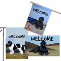 Newfoundland 3 Piece Bundle - House Flag, Garden Flag, & Welcome Mat
