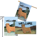 Norfolk Terrier 3 Piece Bundle - House Flag, Garden Flag, & Welcome Mat