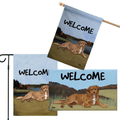 Nova Scotia Duck Toller 3 Piece Bundle - House Flag, Garden Flag, & Welcome Mat