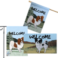Papillon 3 Piece Bundle - House Flag, Garden Flag, & Welcome Mat