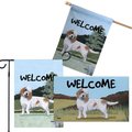Petite Basset Griffon Vendeen 3 Piece Bundle - House Flag, Garden Flag, & Welcome Mat