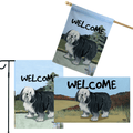 Polish Lowland Sheepdog 3 Piece Bundle - House Flag, Garden Flag, & Welcome Mat