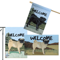 Pug 3 Piece Bundle - House Flag, Garden Flag, & Welcome Mat