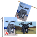 Tibetan Terrier 3 Piece Bundle - House Flag, Garden Flag, & Welcome Mat