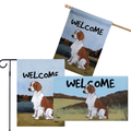 Welsh Springer 3 Piece Bundle - House Flag, Garden Flag, & Welcome Mat