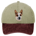 Australian Cattle Dog  Embroidered Two Tone Baseball Cap