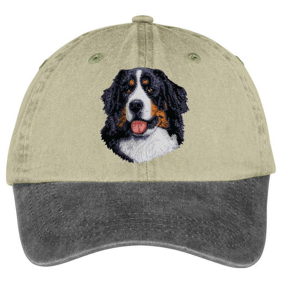 Bernese Mountain Dog  Embroidered Two Tone Baseball Cap