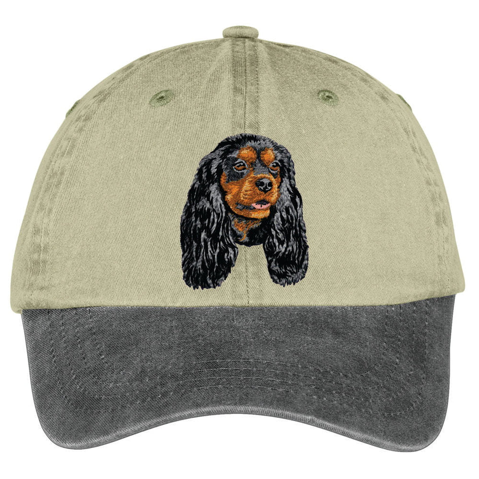 Cavalier King Charles Spaniel  Embroidered Two Tone Baseball Cap