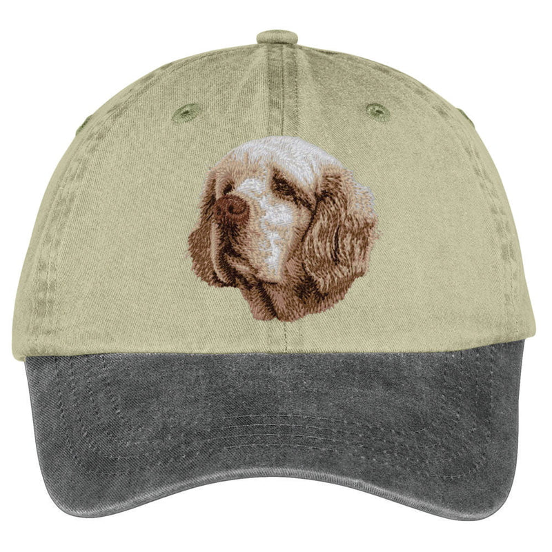 Clumber Spaniel  Embroidered Two Tone Baseball Cap