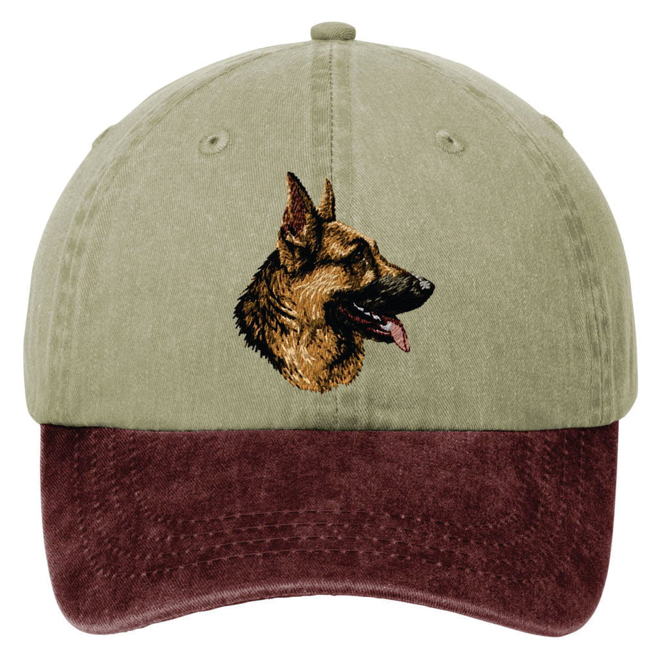 German Shepherd Dog  Embroidered Two Tone Baseball Cap