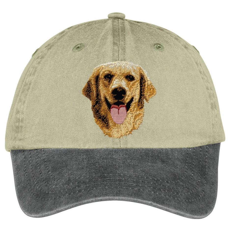 Golden Retriever  Embroidered Two Tone Baseball Cap
