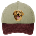 Golden Retriever  Embroidered Two Tone Baseball Cap