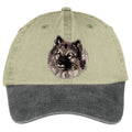 Keeshond  Embroidered Two Tone Baseball Cap