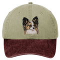 Papillon  Embroidered Two Tone Baseball Cap