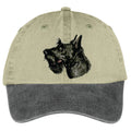 Scottish Terrier  Embroidered Two Tone Baseball Cap