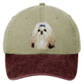 Shih Tzu  Embroidered Two Tone Baseball Cap