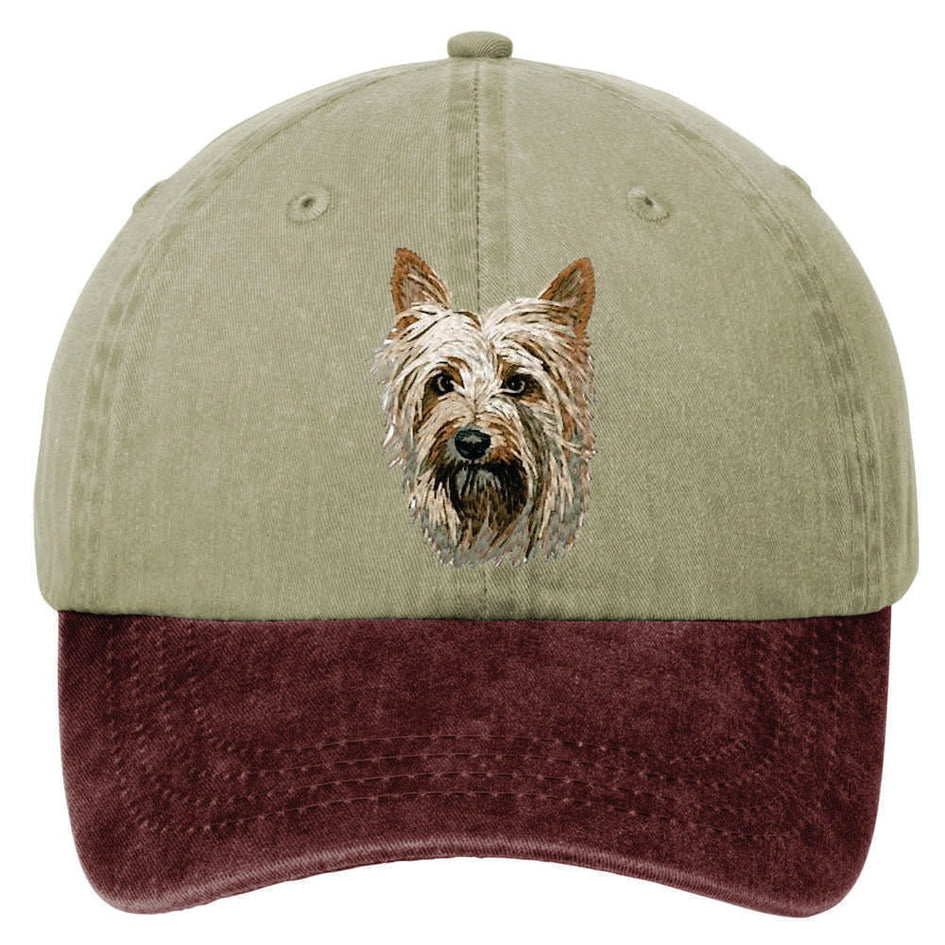 Silky Terrier  Embroidered Two Tone Baseball Cap