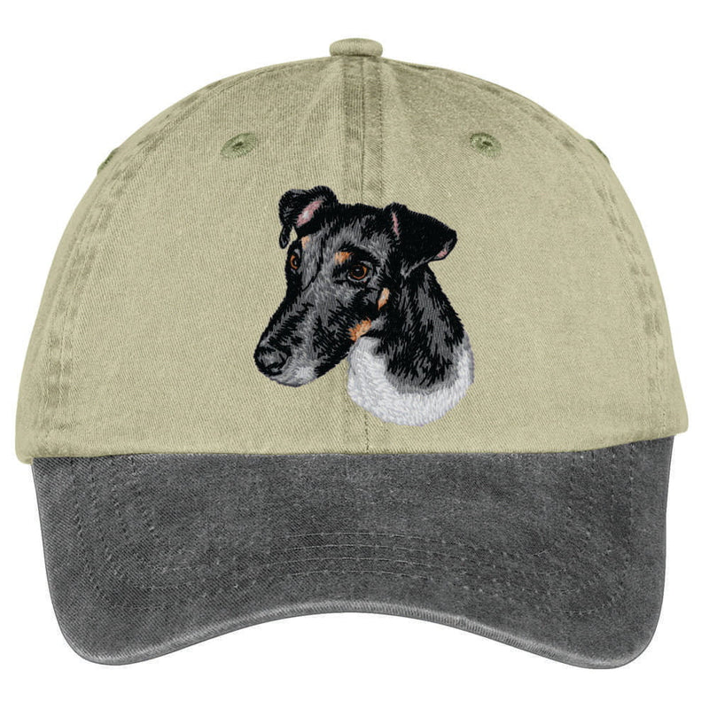 Smooth Fox Terrier  Embroidered Two Tone Baseball Cap