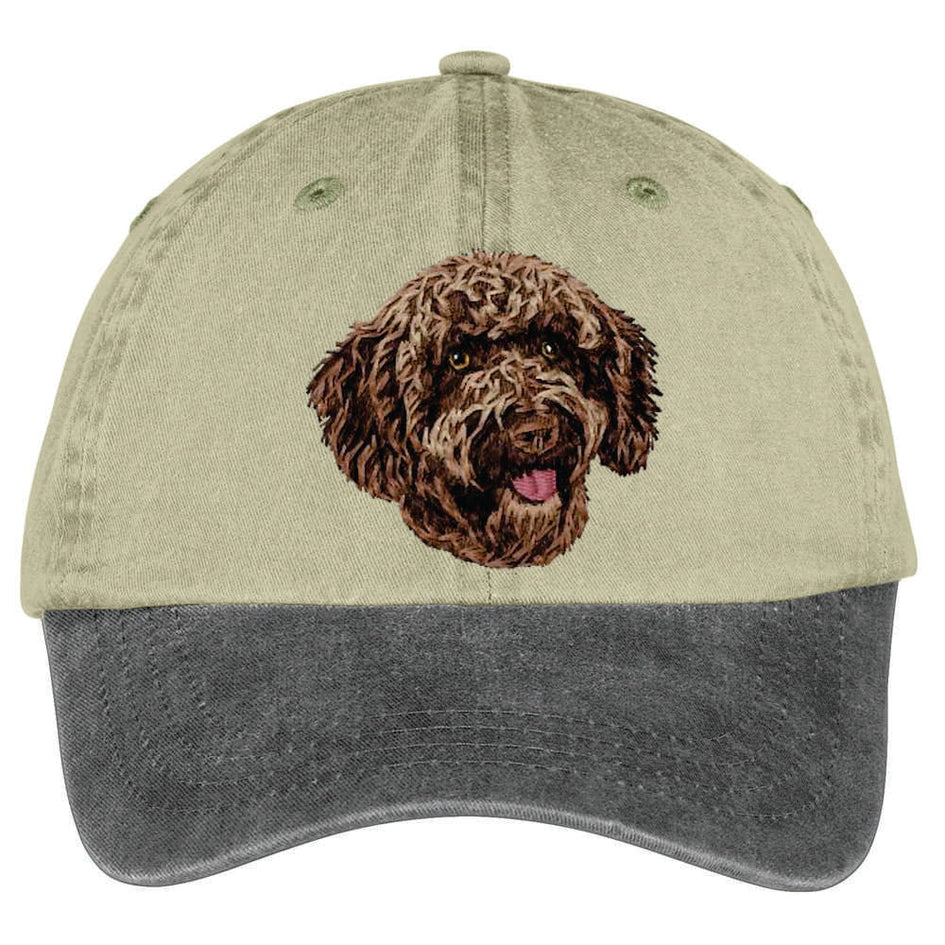 Spanish Water Dog  Embroidered Two Tone Baseball Cap