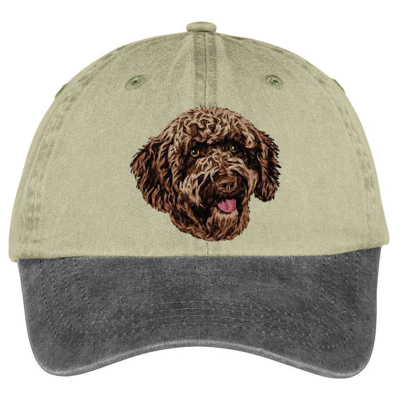 Spanish Water Dog  Embroidered Two Tone Baseball Cap
