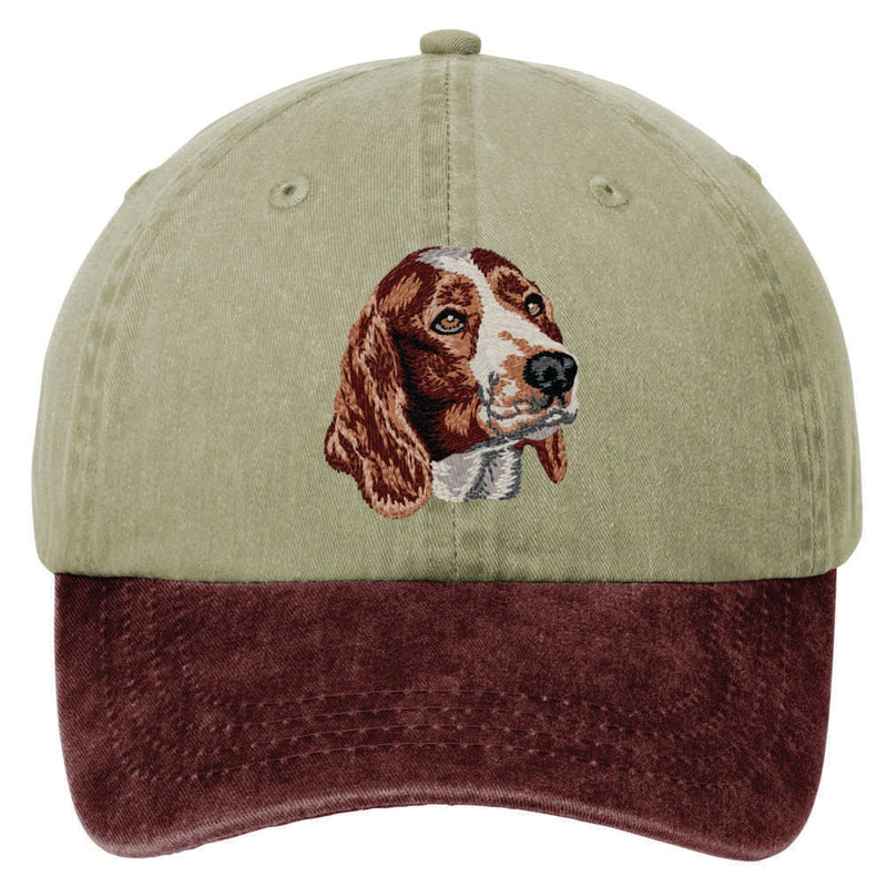 Welsh Springer Spaniel  Embroidered Two Tone Baseball Cap