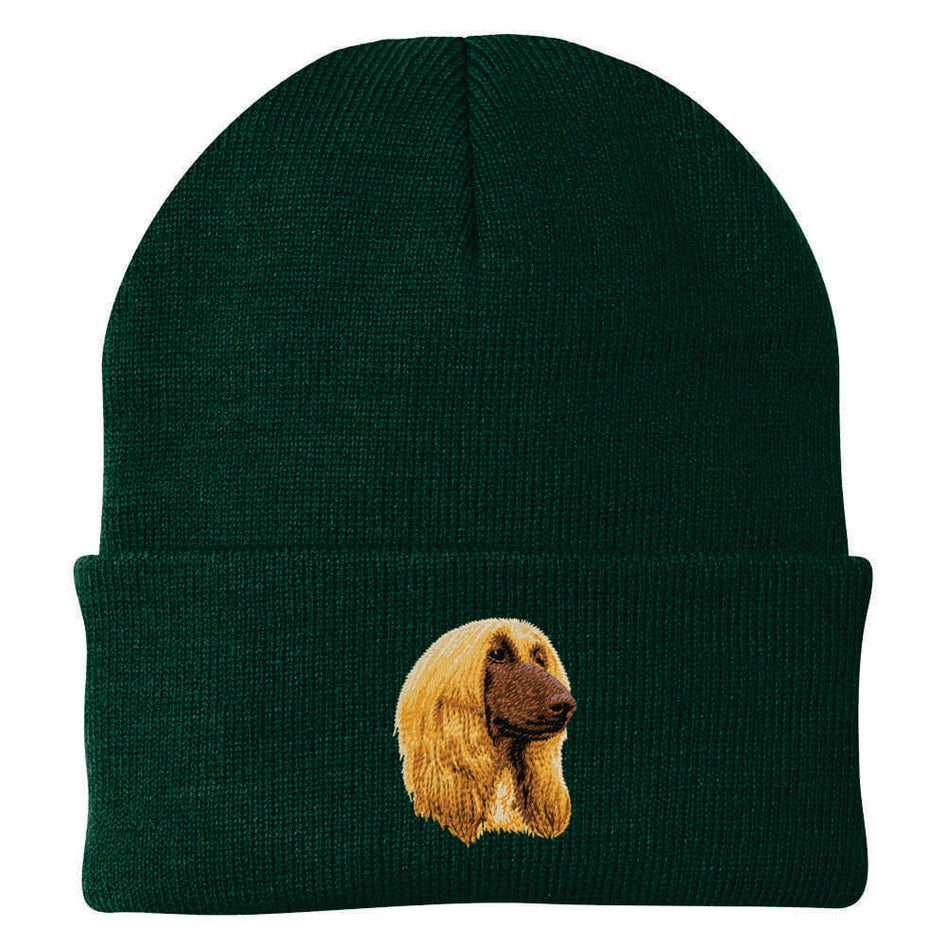 Afghan Hound Embroidered Beanie