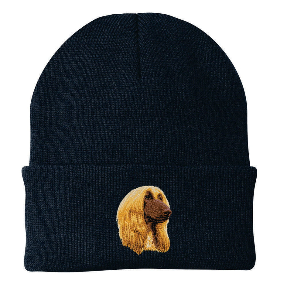 Afghan Hound Embroidered Beanie