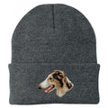 Borzoi Embroidered Beanie