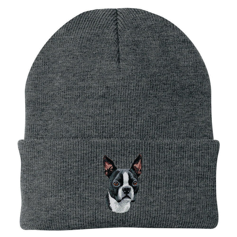 Boston Terrier Embroidered Beanie