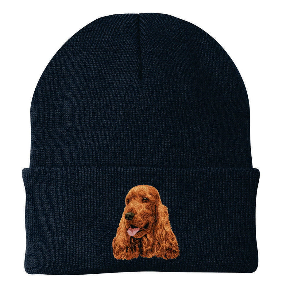 English Cocker Spaniel Embroidered Beanie