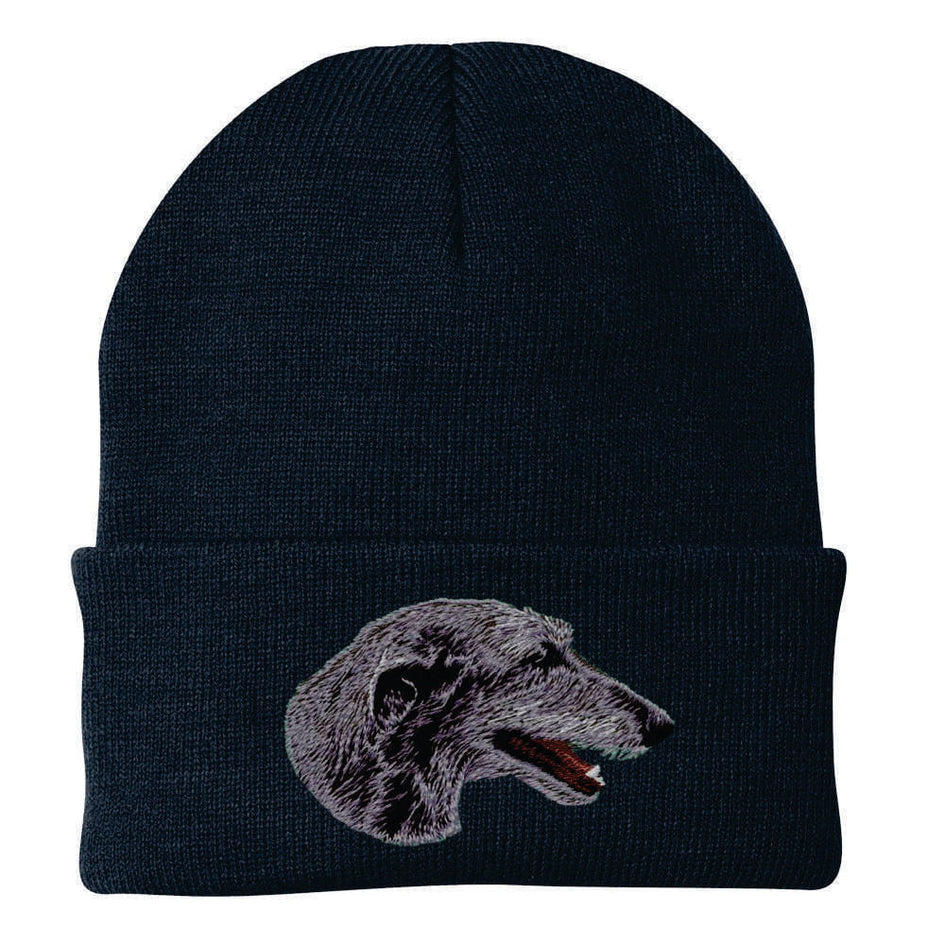 Scottish Deerhound Embroidered Beanie