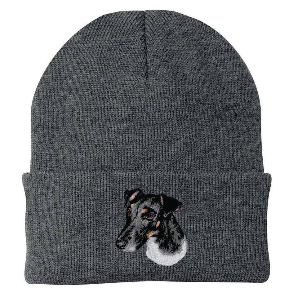 Smooth Fox Terrier Embroidered Beanie