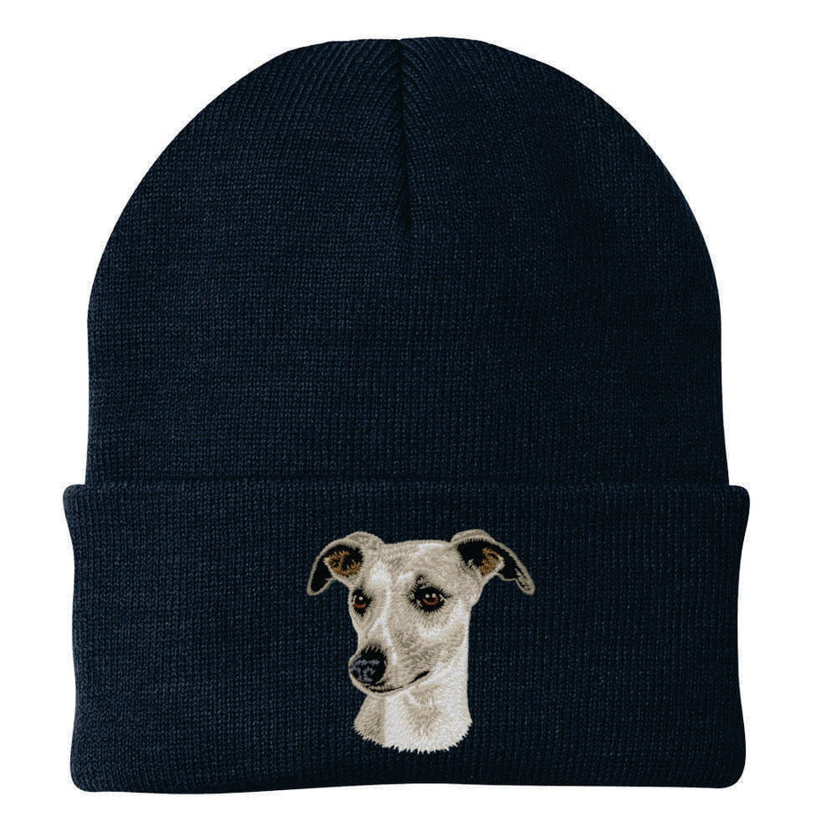 Whippet Embroidered Beanie
