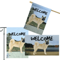 Akita 3 Piece Bundle - House Flag, Garden Flag, & Welcome Mat