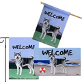 Alaskan Malamute 3 Piece Bundle - House Flag, Garden Flag, & Welcome Mat