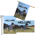 Australian Cattle Dog 3 Piece Bundle - House Flag, Garden Flag, & Welcome Mat