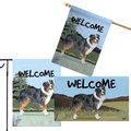 Australian Shepherd 3 Piece Bundle - House Flag, Garden Flag, & Welcome Mat