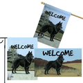 Belgian Shepherd 3 Piece Bundle - House Flag, Garden Flag, & Welcome Mat