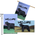 Bouvier des Flandres 3 Piece Bundle - House Flag, Garden Flag, & Welcome Mat