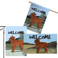 Brussels Griffon 3 Piece Bundle - House Flag, Garden Flag, & Welcome Mat