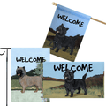 Cairn Terrier 3 Piece Bundle - House Flag, Garden Flag, & Welcome Mat