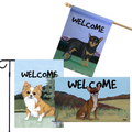 Chihuahua 3 Piece Bundle - House Flag, Garden Flag, & Welcome Mat