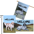 English Setter 3 Piece Bundle - House Flag, Garden Flag, & Welcome Mat