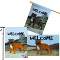 English Staffordshire 3 Piece Bundle - House Flag, Garden Flag, & Welcome Mat