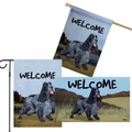 English Cocker Spaniel 3 Piece Bundle - House Flag, Garden Flag, & Welcome Mat