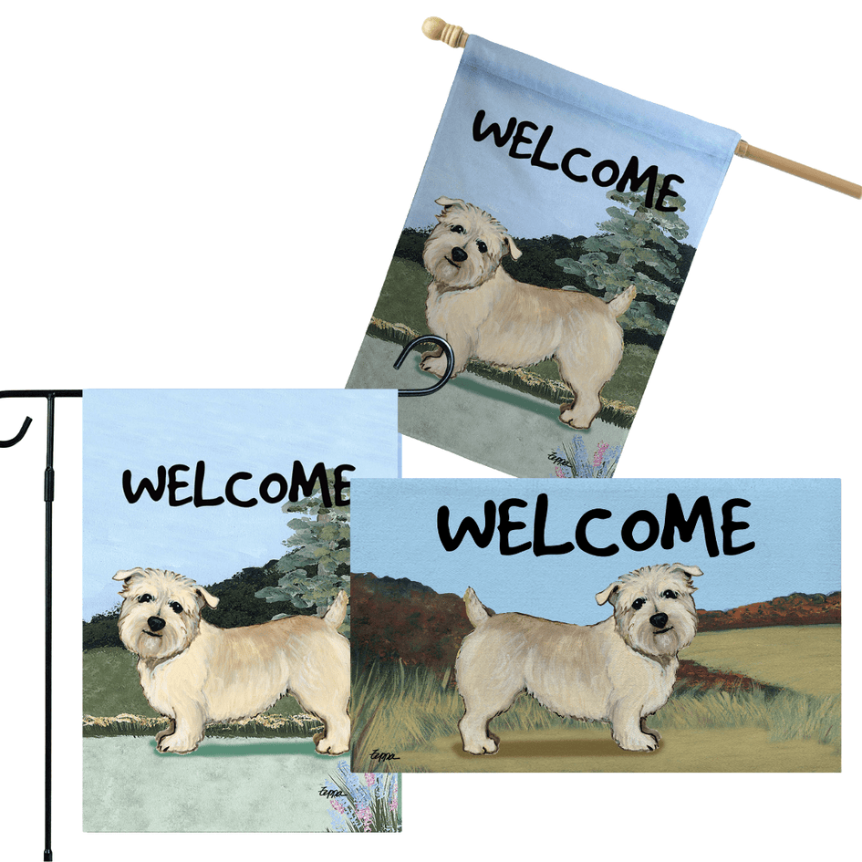 Glen of Imaal Terrier 3 Piece Bundle - House Flag, Garden Flag, & Welcome Mat