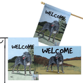 Irish Wolfhound 3 Piece Bundle - House Flag, Garden Flag, & Welcome Mat